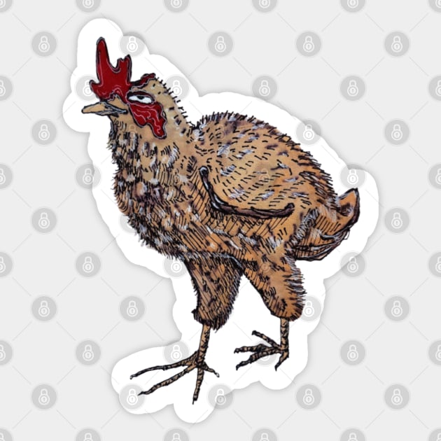 Chicken Chicken Bock Bock Sticker by Animal Surrealism